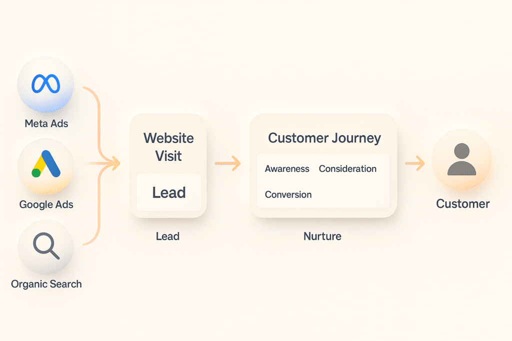 performance-marketing-services-for-small-business-growth 4 customer-journey-marketing-funnel